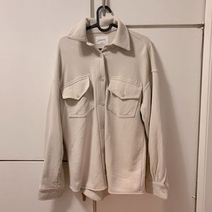 Aritzia cream shacket XS